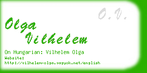 olga vilhelem business card